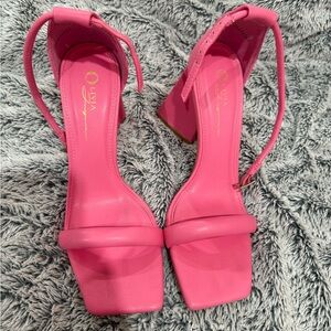 Pink Heeled Sandals
